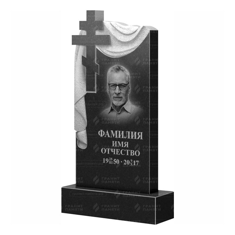 Памятники из гранита с крестом в Альметьевске | Гранитный памятник ФГ-085