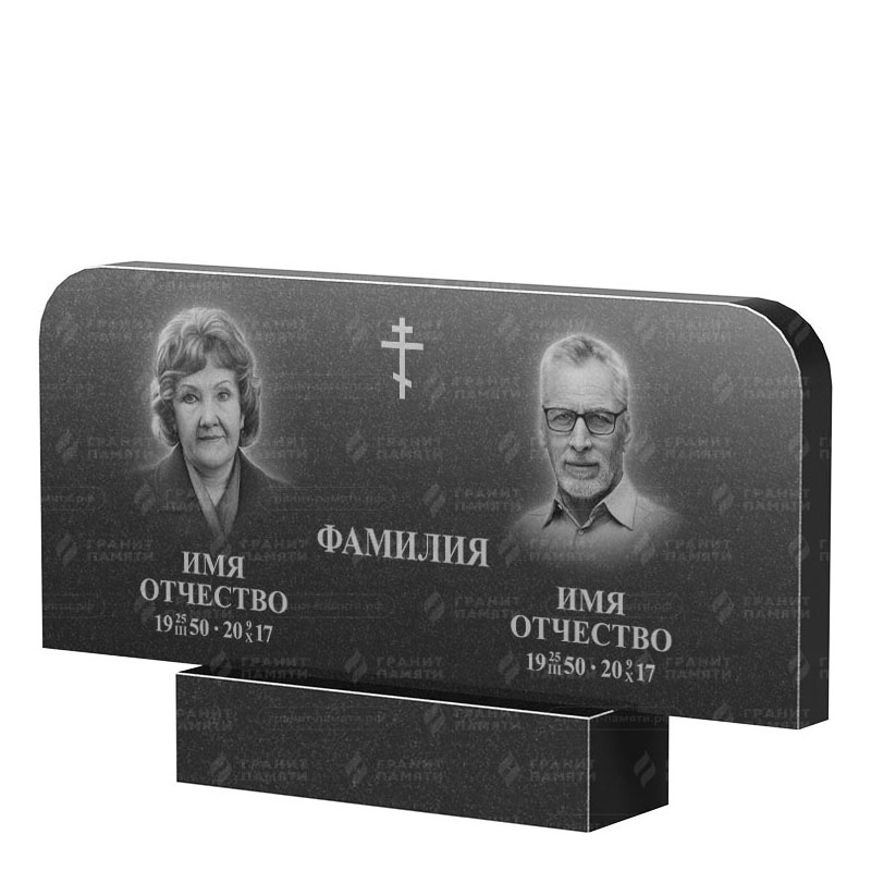 Памятники из гранита двойные в Альметьевске | Двойной гранитный памятник ФГ-254