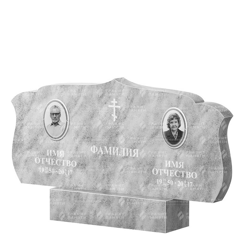 Памятники из мрамора в Альметьевске | Двойной мраморный памятник ФМ-130