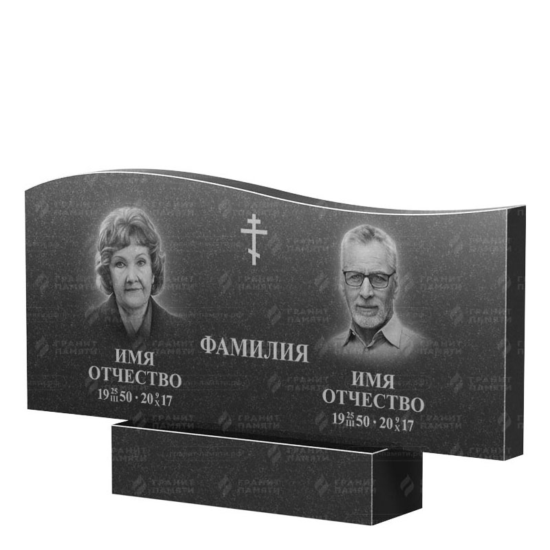 Памятники из гранита двойные в Альметьевске | Двойной гранитный памятник ФГ-255