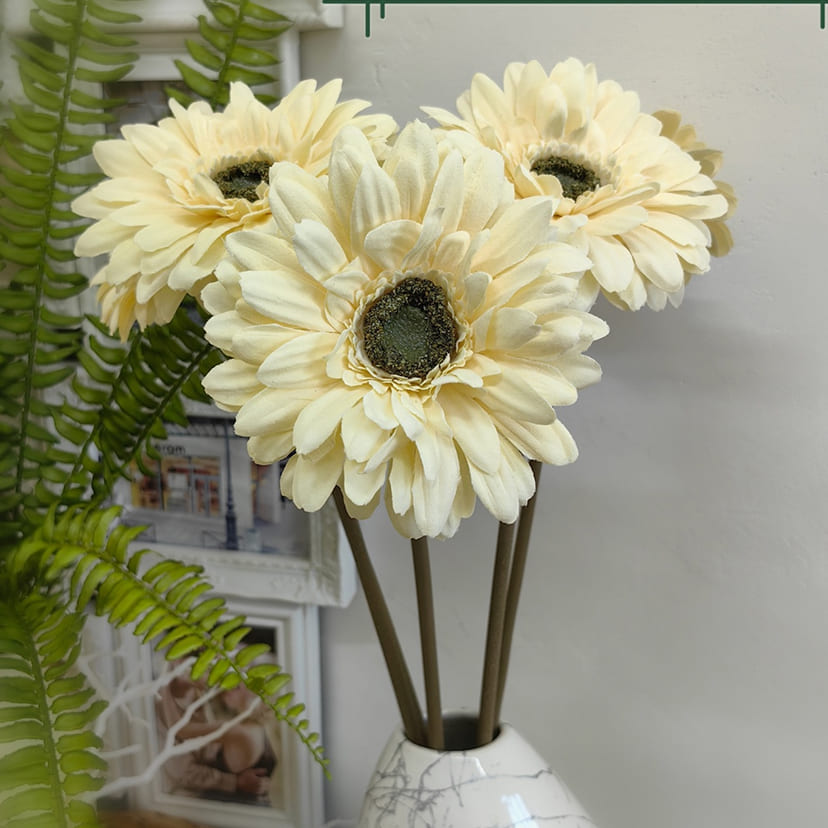 Искусственные цветы в Альметьевске | Цветок искусственный «Гербера», молочно-персиковая, одиночный