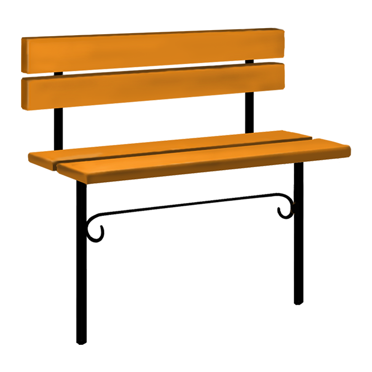 Металлические оградки, столы, скамейки в Альметьевске | Скамейка №4 со спинкой