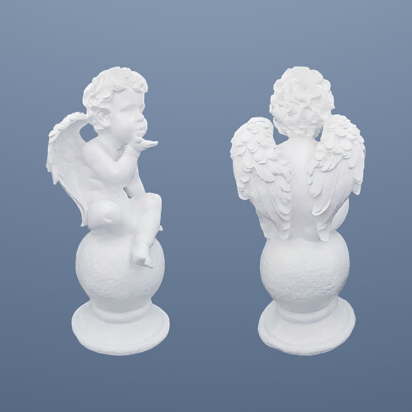 Скульптуры из искусственного мрамора в Альметьевске | Скульптура ангел на шаре №2