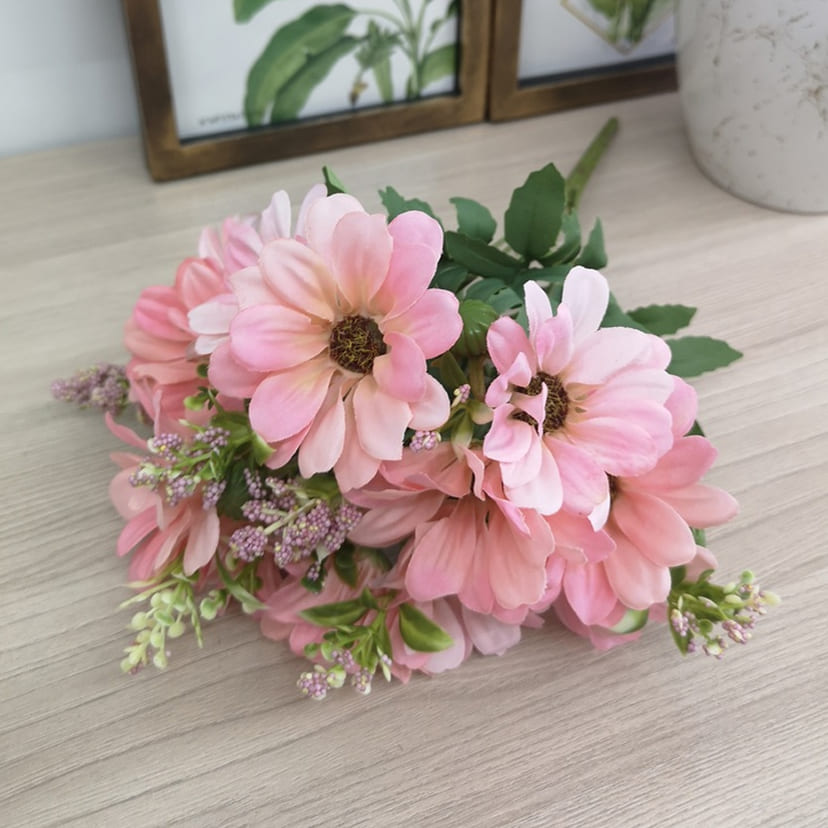 Искусственные цветы в Альметьевске | Цветы искусственные «Ромашки с бутонами», розовые, букет