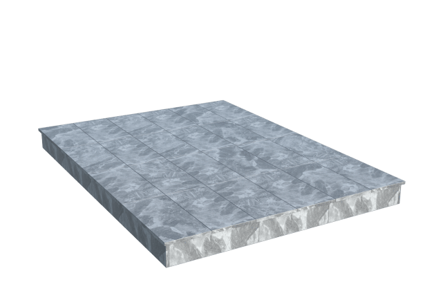 Площадки на могилу в Альметьевске | Площадка с вертикальной (15 см) мраморной облицовкой