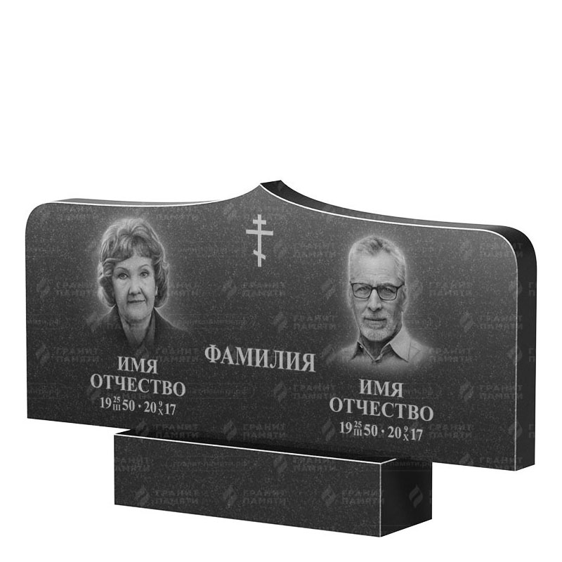 Гранитные памятники в Альметьевске | Двойной гранитный памятник ФГ-260
