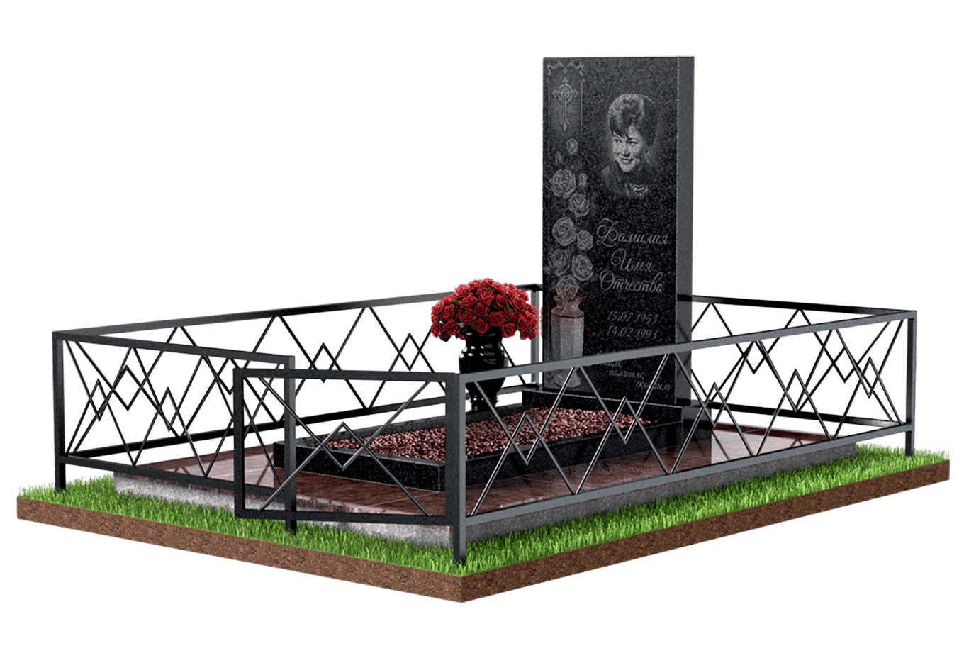 Благоустройство захоронения в Альметьевске