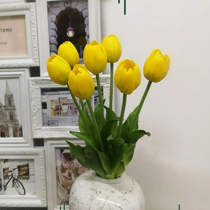 Искусственные цветы в Альметьевске | Цветы искусственные «Тюльпаны», желтые, букет
