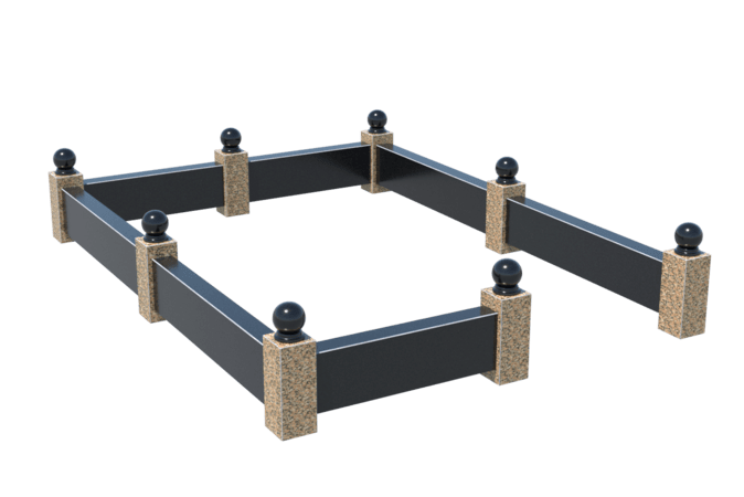 Цоколи на могилу в Альметьевске | Цоколь на могилу №0036