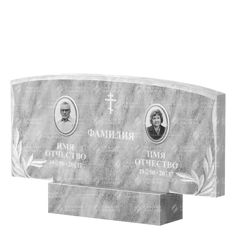Памятники из мрамора в Альметьевске | Двойной мраморный памятник ФМ-135