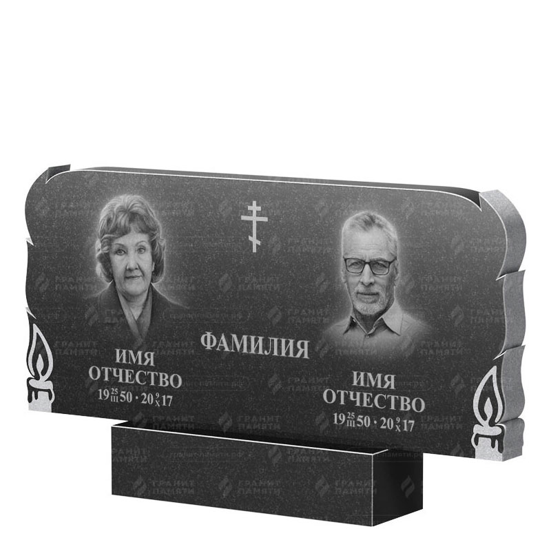 Памятники из гранита двойные в Альметьевске | Двойной гранитный памятник ФГ-133