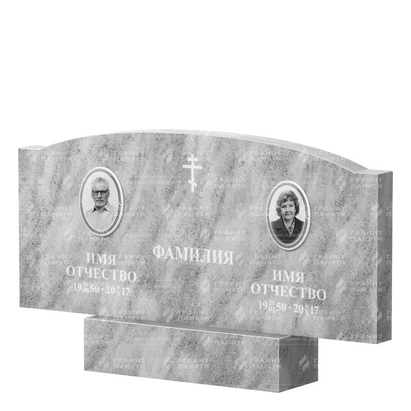 Памятники из мрамора в Альметьевске | Двойной мраморный памятник ФМ-257