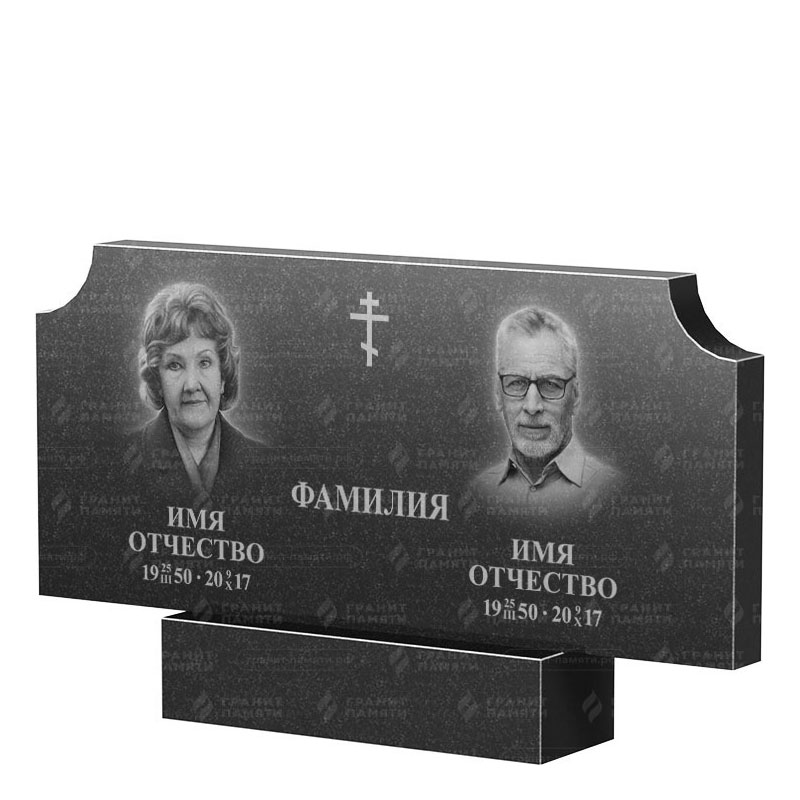 Памятники из гранита двойные в Альметьевске | Двойной гранитный памятник ФГ-253