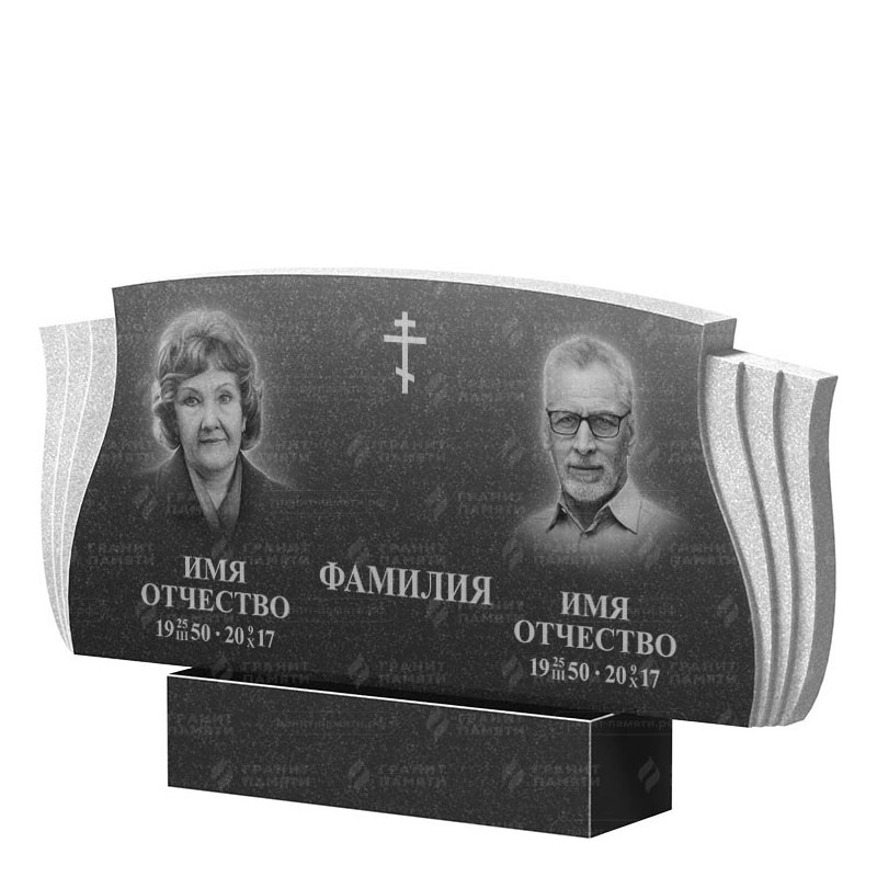 Гранитные памятники в Альметьевске | Двойной гранитный памятник ФГ-264