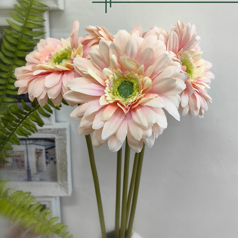 Искусственные цветы в Альметьевске | Цветок искусственный «Гербера», молочно-розовая, одиночный