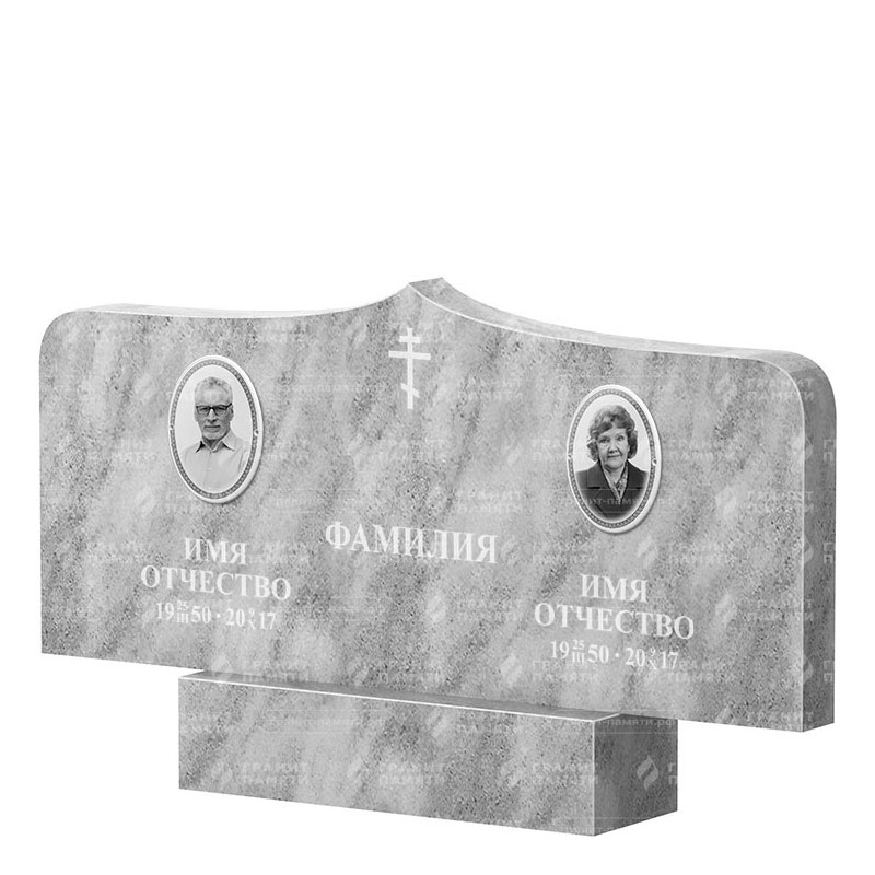 Памятники из мрамора в Альметьевске | Двойной мраморный памятник ФМ-260