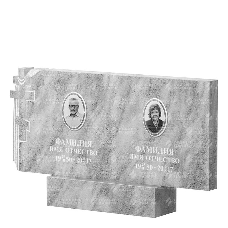 Памятники из мрамора в Альметьевске | Двойной мраморный памятник ФМ-139