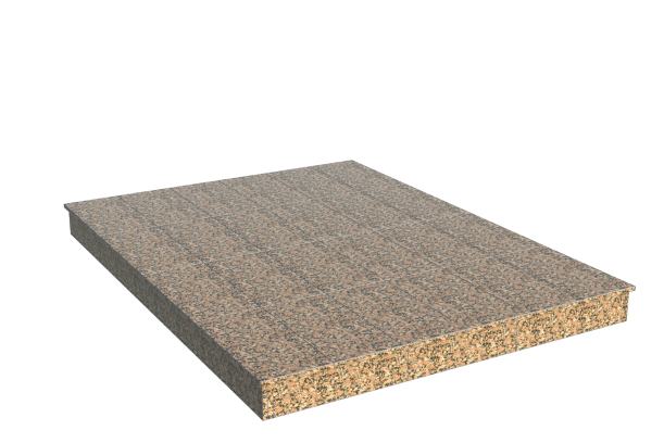 Площадки на могилу в Альметьевске | Площадка с вертикальной (15 см) облицовкой Южно-султаевским гранитом