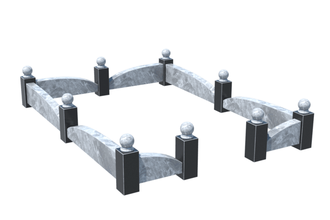 Цоколи на могилу в Альметьевске | Цоколь на могилу №0040