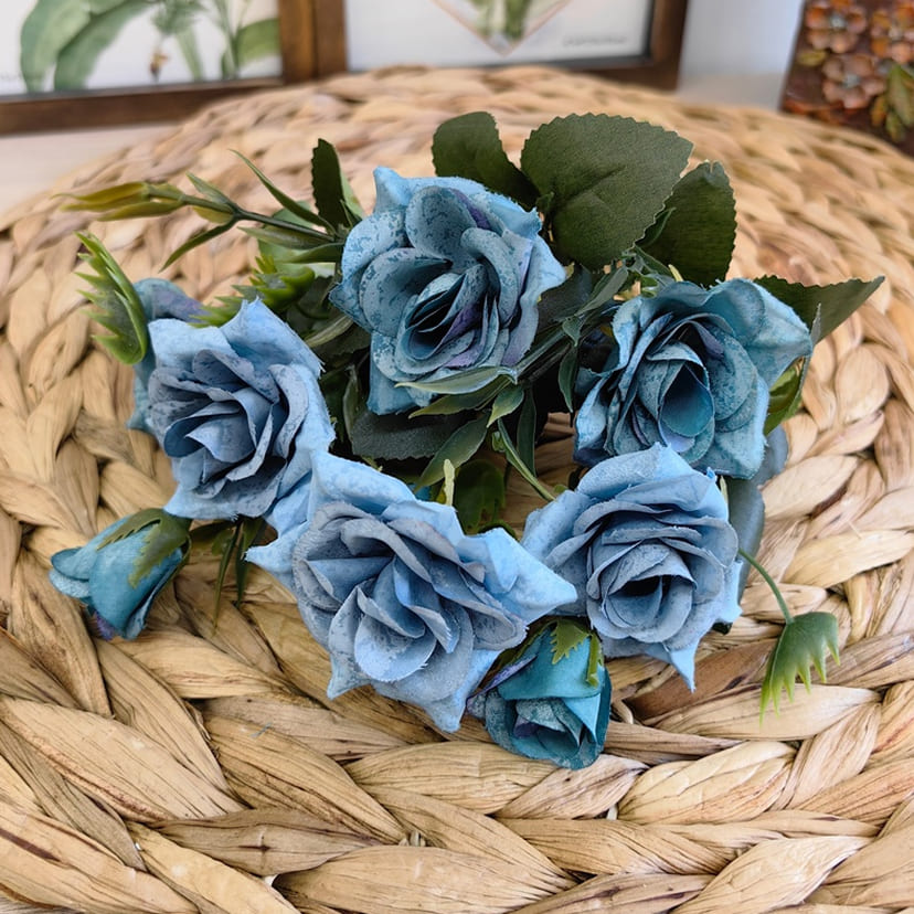 Искусственные цветы в Альметьевске | Цветы искусственные «Розы», синие, букет