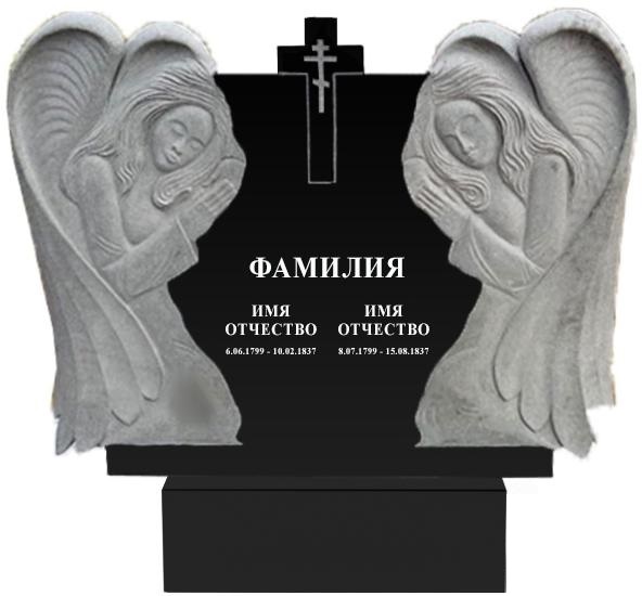 Памятники с ангелом на могилу в Альметьевске | Гранитный памятник Ангел №1