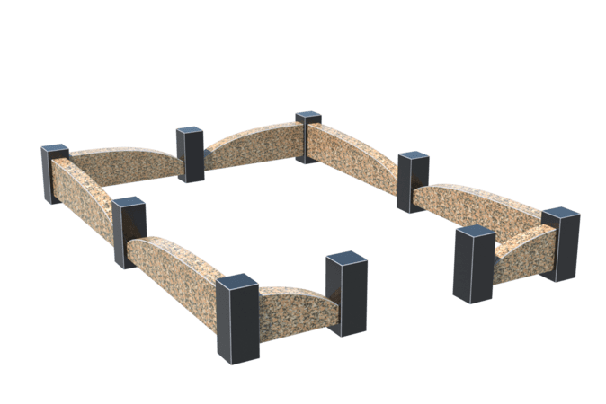 Цоколи на могилу в Альметьевске | Цоколь на могилу №0046