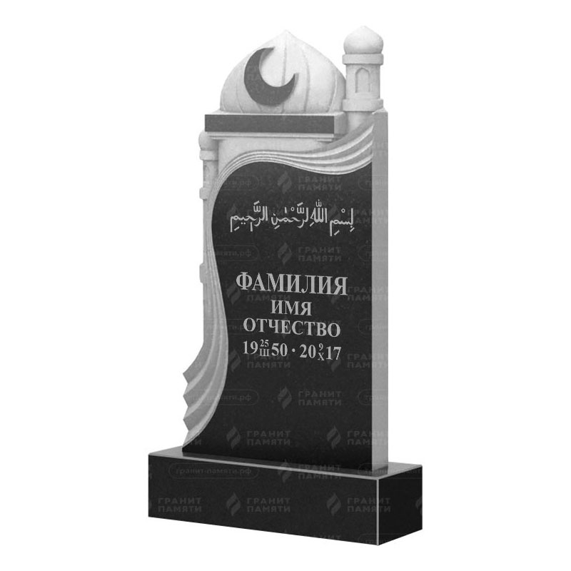 Мусульманские памятники на могилу в Альметьевске | Гранитный памятник ФГ-228