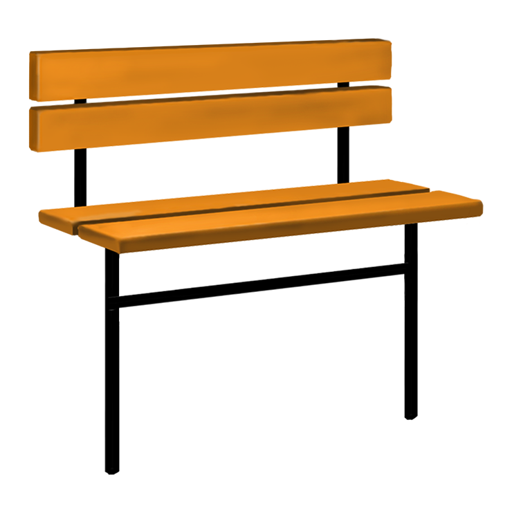 Металлические оградки, столы, скамейки в Альметьевске | Скамейка №3 со спинкой