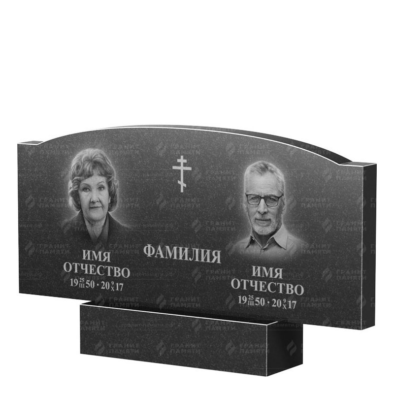 Гранитные памятники в Альметьевске | Двойной гранитный памятник ФГ-257