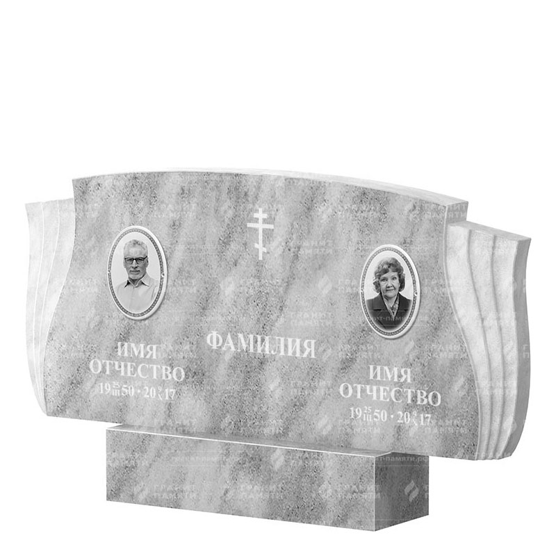 Памятники из мрамора в Альметьевске | Двойной мраморный памятник ФМ-264