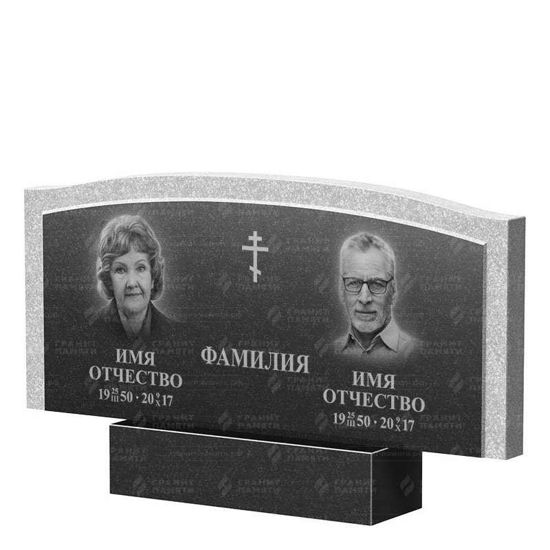 Памятники из гранита двойные в Альметьевске | Двойной гранитный памятник ФГ-131