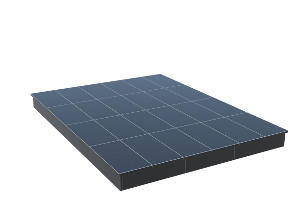 Площадки на могилу в Альметьевске | Площадка с вертикальной (15 см) облицовкой гранитом Габбро