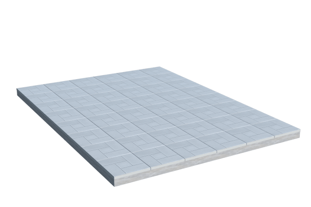 Площадки на могилу в Альметьевске | Площадка с тротуарной плиткой