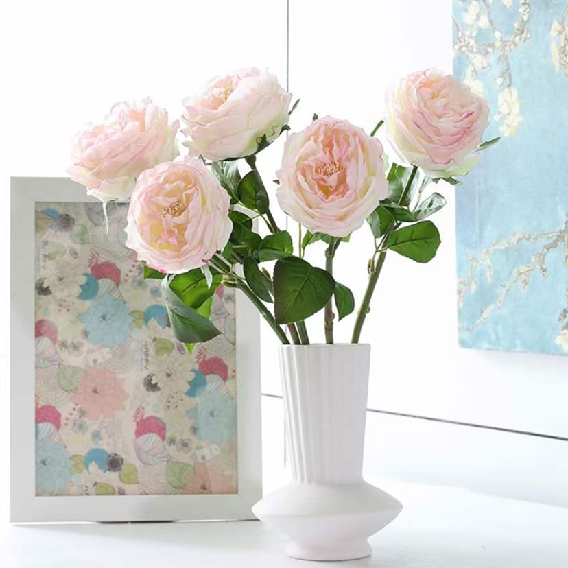 Искусственные цветы в Альметьевске | Цветок искусственный «Роза пионовидная», молочно-розовая, одиночный