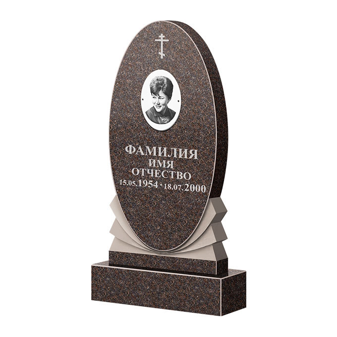 Памятники из цветного гранита в Альметьевске | Памятник из гранита Елизовский ФГЦ-068