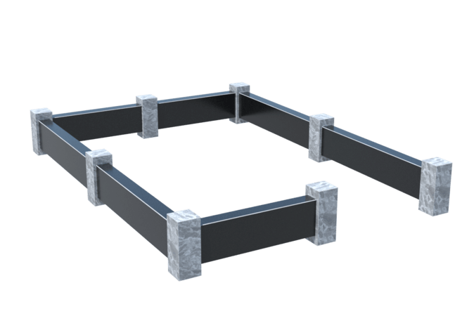 Цоколи на могилу в Альметьевске | Цоколь на могилу №0032