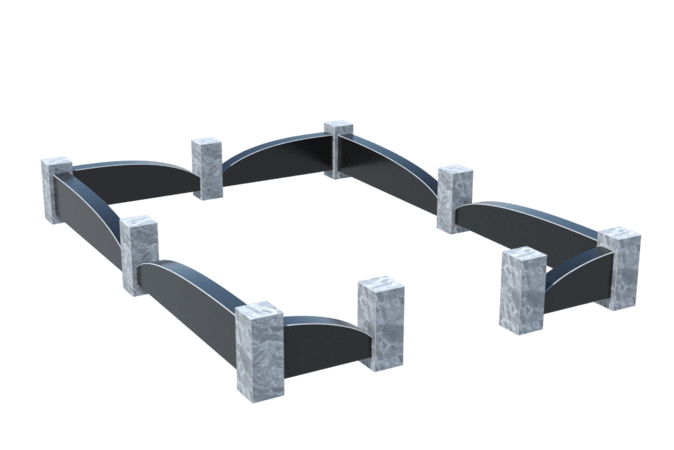 Цоколи на могилу в Альметьевске | Цоколь на могилу №0041