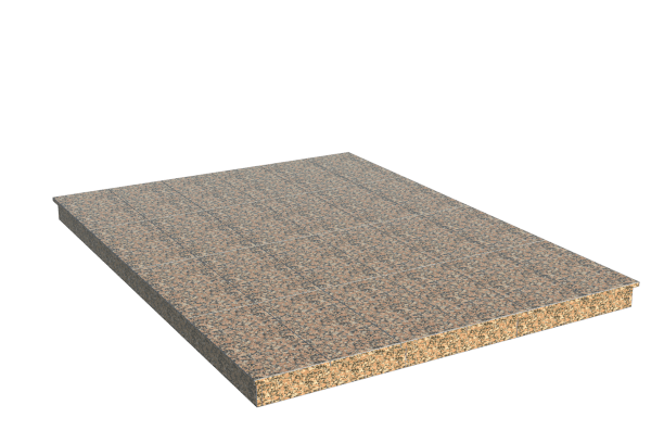 Площадки на могилу в Альметьевске | Площадка с вертикальной (10 см) облицовкой Южно-султаевским гранитом