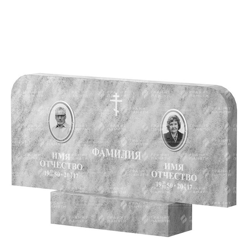 Памятники из мрамора в Альметьевске | Двойной мраморный памятник ФМ-254