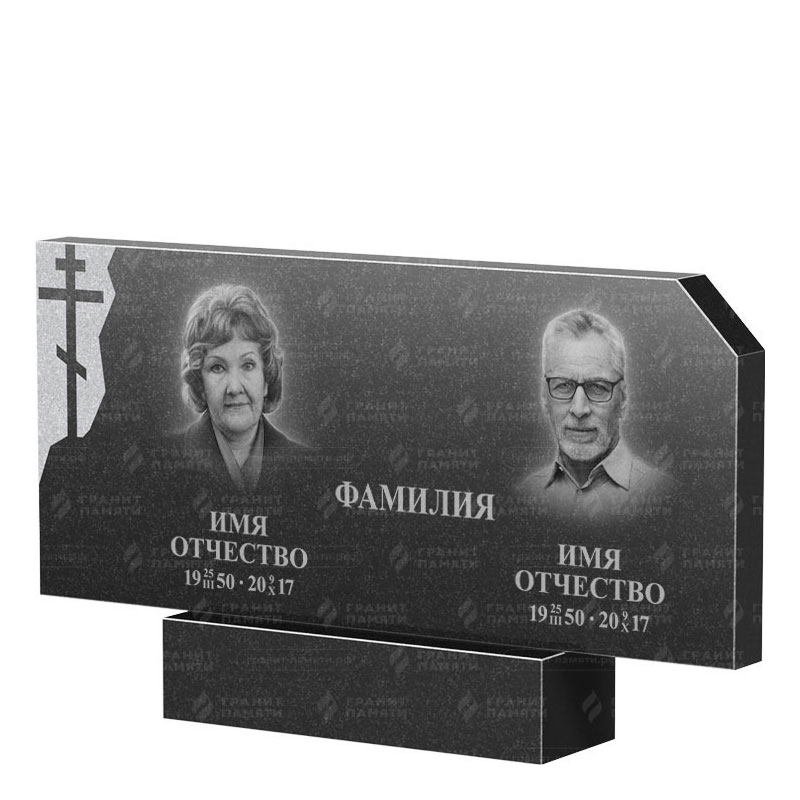 Памятники из гранита двойные в Альметьевске | Двойной гранитный памятник ФГ-134