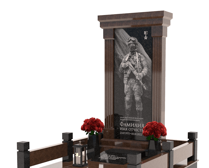 Памятники из гранита военным в Альметьевске